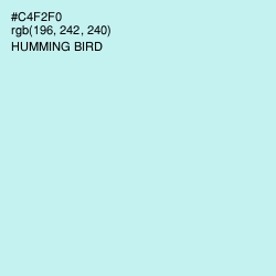 #C4F2F0 - Humming Bird Color Image